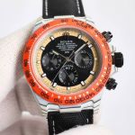 Black ROLEX Daytona Replica 40*12.4MM Carbon Fiber Case Premium Black Dial Orange/Black Bezel Watch